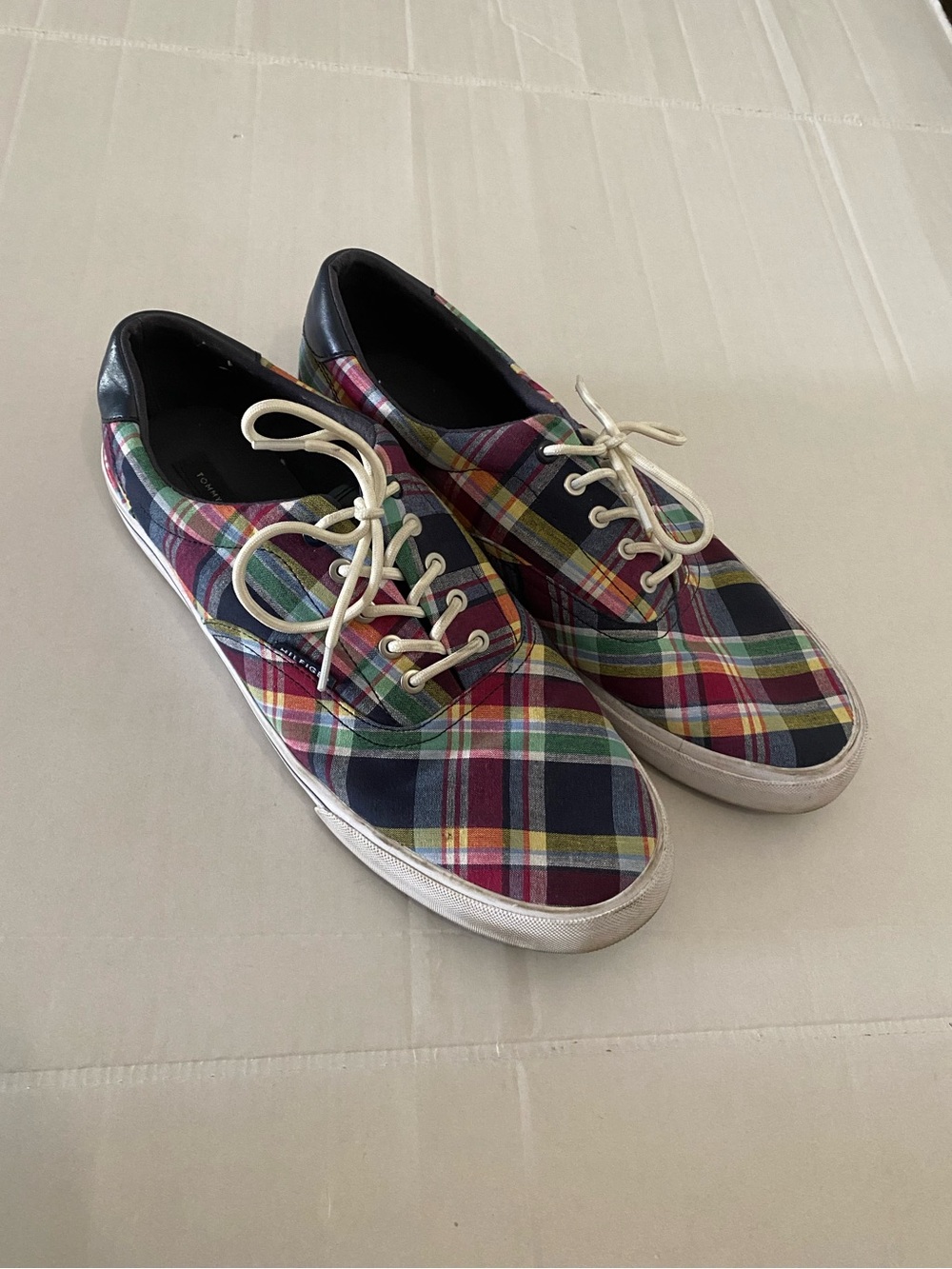 Tommy Hilfiger Plaido Canvas Lace-Up Sneakers - Multicolor Men’s 13